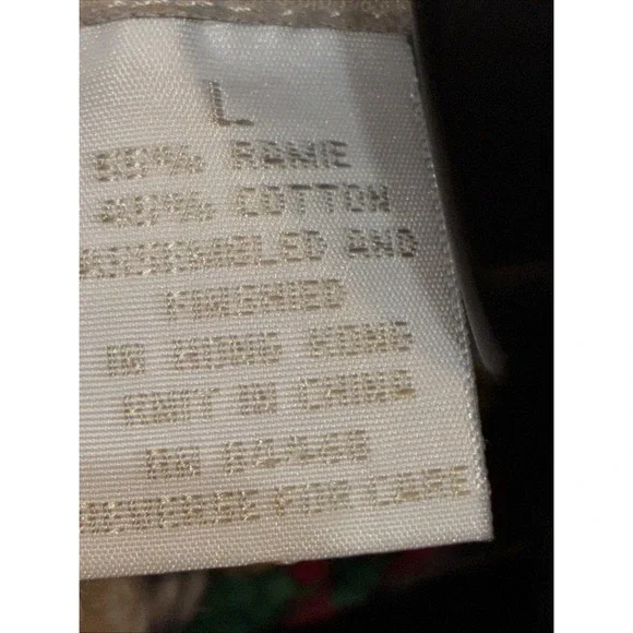 GH Bass Sweater Vintage Large Cotton/ramie Mix Snowflake Design - Picture 9 of 14